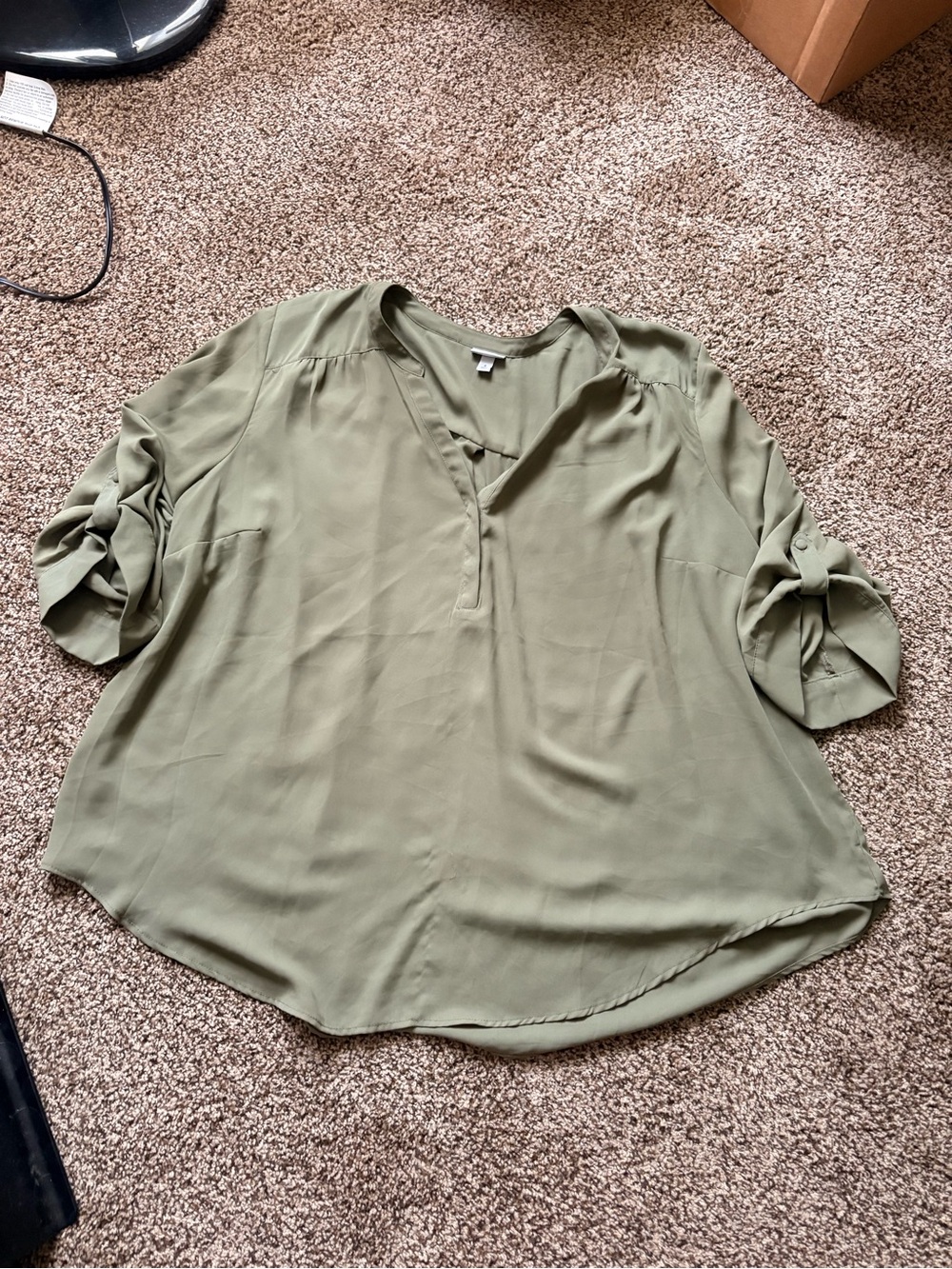 Torrid Sage V-Neck Blouse